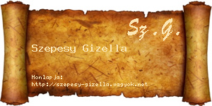 Szepesy Gizella névjegykártya
