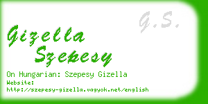 gizella szepesy business card